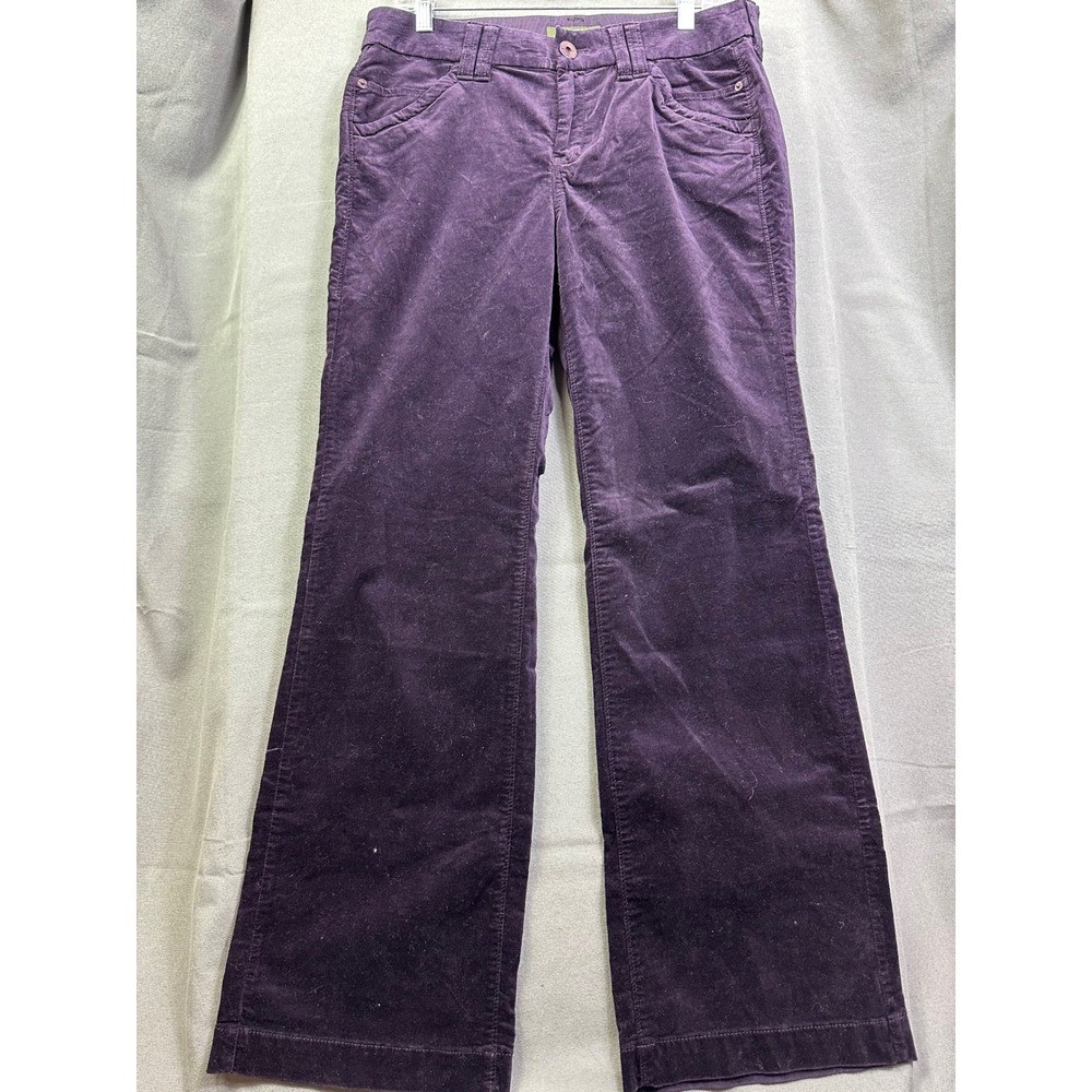 Eddie Bauer Purple Corduroy Pants Women Wide Leg Velvet Texture Trousers size 10 - Picture 5 of 16